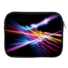 Colorful Neon Art Light Rays, Rainbow Colors Apple Ipad 2/3/4 Zipper Cases by picsaspassion