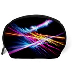 Colorful Neon Art Light rays, rainbow colors Accessory Pouch (Large) Back