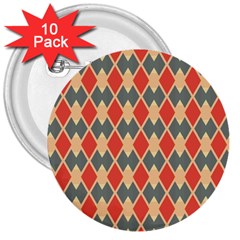 Illustrations Triangle 3  Buttons (10 Pack)  by Mariart