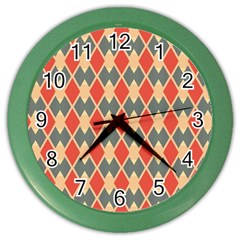 Illustrations Triangle Color Wall Clock by Mariart