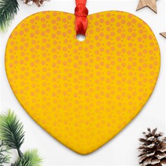 Background Polka Yellow Ornament (Heart)