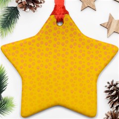 Background Polka Yellow Ornament (Star)