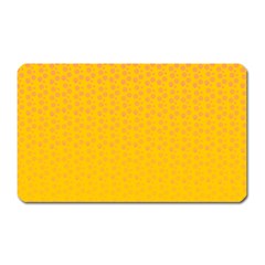 Background Polka Yellow Magnet (Rectangular)