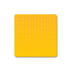 Background Polka Yellow Square Magnet by HermanTelo