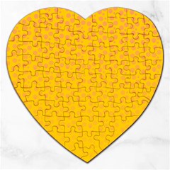 Background Polka Yellow Jigsaw Puzzle (Heart)