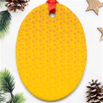 Background Polka Yellow Oval Ornament (Two Sides) Front