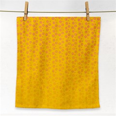 Background Polka Yellow Face Towel