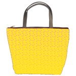 Background Polka Yellow Bucket Bag Front