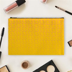 Background Polka Yellow Cosmetic Bag (large)