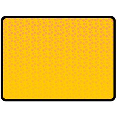 Background Polka Yellow Fleece Blanket (Large) 