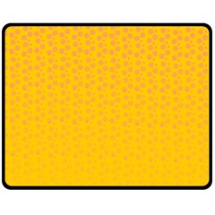 Background Polka Yellow Fleece Blanket (medium) 