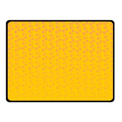 Background Polka Yellow Fleece Blanket (small)