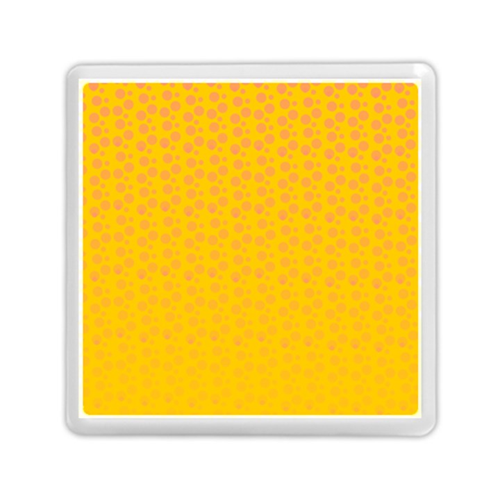 Background Polka Yellow Memory Card Reader (Square)