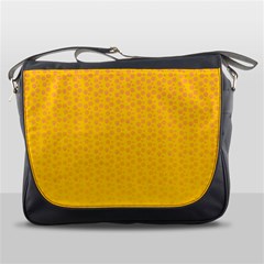 Background Polka Yellow Messenger Bag