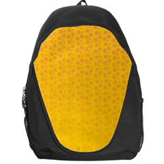 Background Polka Yellow Backpack Bag