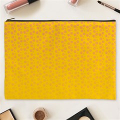 Background Polka Yellow Cosmetic Bag (xxxl)