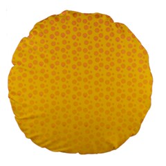 Background Polka Yellow Large 18  Premium Round Cushions