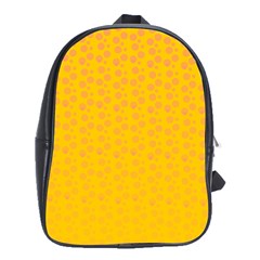 Background Polka Yellow School Bag (xl)