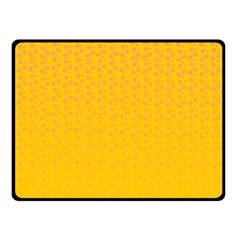 Background Polka Yellow Double Sided Fleece Blanket (small) 