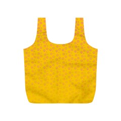 Background Polka Yellow Full Print Recycle Bag (S)