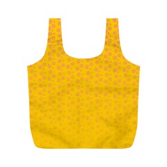 Background Polka Yellow Full Print Recycle Bag (m) by HermanTelo