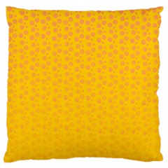 Background Polka Yellow Large Flano Cushion Case (two Sides)