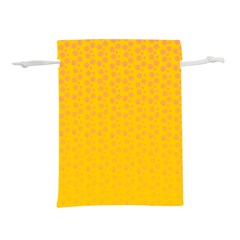 Background Polka Yellow Lightweight Drawstring Pouch (L)