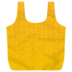 Background Polka Yellow Full Print Recycle Bag (xxl)