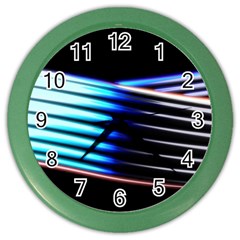 Motion Line Illustrations Color Wall Clock