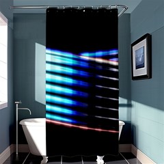 Motion Line Illustrations Shower Curtain 36  X 72  (stall) 