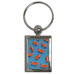 Illustrations Cow Agriculture Livestock Key Chain (rectangle) by HermanTelo