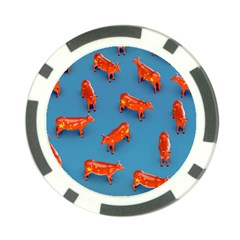 Illustrations Cow Agriculture Livestock Poker Chip Card Guard