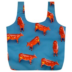 Illustrations Cow Agriculture Livestock Full Print Recycle Bag (xl)