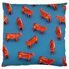 Illustrations Cow Agriculture Livestock Large Flano Cushion Case (one Side)