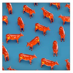 Illustrations Cow Agriculture Livestock Large Satin Scarf (square) by HermanTelo