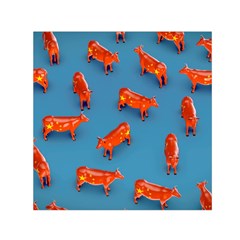 Illustrations Cow Agriculture Livestock Small Satin Scarf (square) by HermanTelo