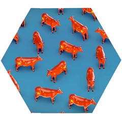 Illustrations Cow Agriculture Livestock Wooden Puzzle Hexagon