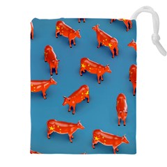 Illustrations Cow Agriculture Livestock Drawstring Pouch (5xl) by HermanTelo