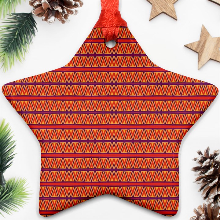 Illustrations Fabric Triangle Star Ornament (Two Sides)