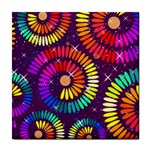 Abstract Background Spiral Colorful Tile Coaster Front