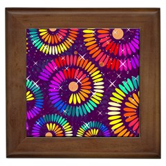 Abstract Background Spiral Colorful Framed Tile