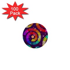 Abstract Background Spiral Colorful 1  Mini Buttons (100 Pack)  by HermanTelo