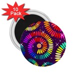 Abstract Background Spiral Colorful 2.25  Magnets (10 pack)  Front