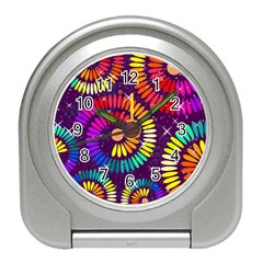 Abstract Background Spiral Colorful Travel Alarm Clock