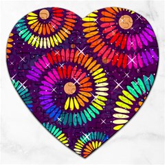 Abstract Background Spiral Colorful Jigsaw Puzzle (Heart)