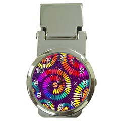 Abstract Background Spiral Colorful Money Clip Watches by HermanTelo