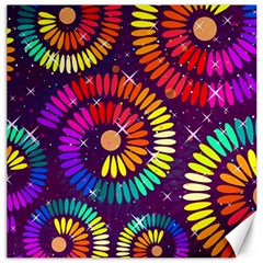 Abstract Background Spiral Colorful Canvas 16  X 16 