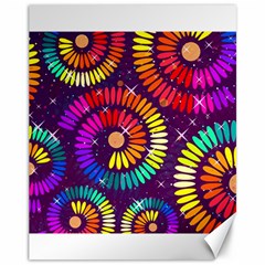 Abstract Background Spiral Colorful Canvas 11  X 14 