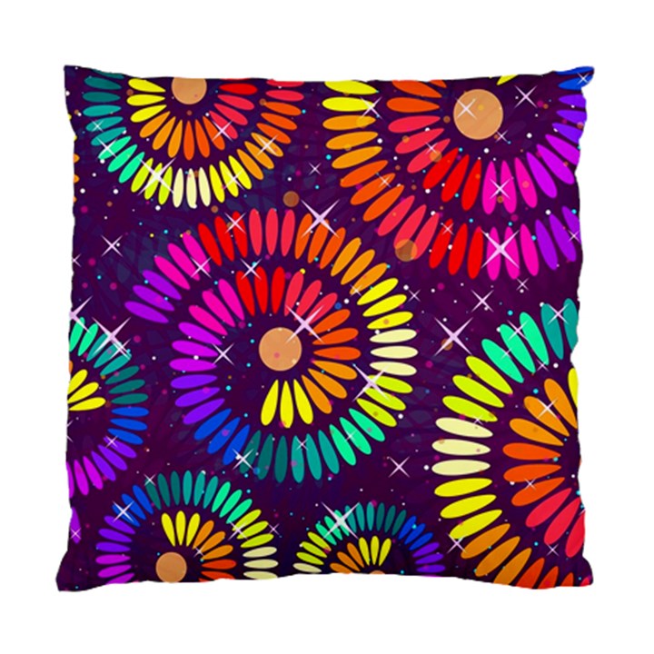 Abstract Background Spiral Colorful Standard Cushion Case (Two Sides)