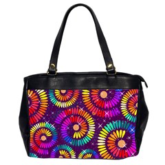 Abstract Background Spiral Colorful Oversize Office Handbag (2 Sides)